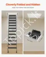 Sulankstomi laiptai palėpei, 299.4 kg, 2.9-3.1 m aukščio, plieniniai  - Image 6