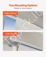 Šviesiai pilkos tamsinančios poliesterinės panelinės žaliuzės (4 vnt.) su reguliuojamu 116–218 cm bėgeliu, karpomu aukščiu - Image 6