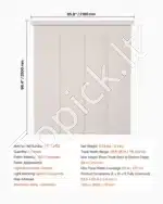 Šviesiai rudos pusiau permatomos poliesterinės panelinės žaliuzės (4 vnt.) su reguliuojamu 116–218 cm bėgeliu, karpomu aukščiu - Image 7