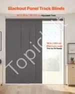 Tamsiai pilkos tamsinančios poliesterinės panelinės žaliuzės (4 vnt.) su reguliuojamu 116–218 cm bėgeliu, karpomu aukščiu - Image 2