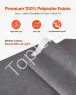 Tamsiai pilkos tamsinančios poliesterinės panelinės žaliuzės (4 vnt.) su reguliuojamu 116–218 cm bėgeliu, karpomu aukščiu - Image 3