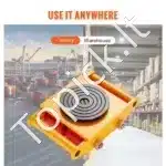 Transportavimo riedučiai 6 t, 280 × 210 × 105 mm, anglinio plieno konstrukcija su 360° pasukama platforma ir PU ratukais - Image 4