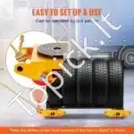 Transportavimo riedučiai 6 t, 280 × 210 × 105 mm, anglinio plieno konstrukcija su 360° pasukama platforma ir PU ratukais - Image 5