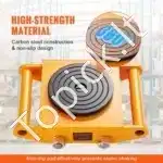 Transportavimo riedučiai 6 t, 280 × 210 × 105 mm, anglinio plieno konstrukcija su 360° pasukama platforma ir PU ratukais - Image 7