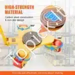 Transportavimo vežimėlis 3 t su rankena, 425×335×116 mm, pramoninis anglinio plieno riedėjimo padėklas su 3 × 360° PU ratukais - Image 7