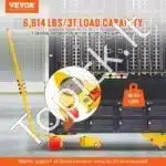 Transportavimo vežimėlis 3 t su rankena, 425×335×116 mm, pramoninis anglinio plieno riedėjimo padėklas su 3 × 360° PU ratukais - Image 8