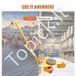 Transportavimo vežimėlis 3 t su rankena, 425×335×116 mm, pramoninis anglinio plieno riedėjimo padėklas su 3 × 360° PU ratukais - Image 4