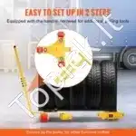 Transportavimo vežimėlis 3 t su rankena, 425×335×116 mm, pramoninis anglinio plieno riedėjimo padėklas su 3 × 360° PU ratukais - Image 5