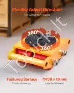 Transportavimo vežimėlis su rankena, 6 t apkrova, 360° pasukamas - Image 7