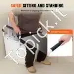Tualeto atrama-rankenos (WC porankis) senoliams ir neįgaliesiems, plienas, 136 kg - Image 3
