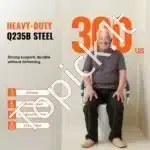 Tualeto atrama-rankenos (WC porankis) senoliams ir neįgaliesiems, plienas, 136 kg - Image 4