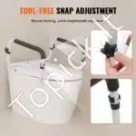 Tualeto atrama-rankenos (WC porankis) senoliams ir neįgaliesiems, plienas, 136 kg - Image 2