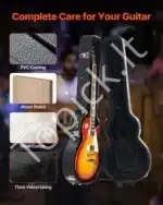 Tvirtas gitaros dėklas, 105 cm, juodas, Vakarų ir Les Paul tipo gitaroms - Image 4