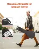 Tvirtas gitaros dėklas, 105 cm, juodas, Vakarų ir Les Paul tipo gitaroms - Image 5