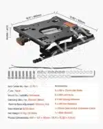 Universali Reguliuojama Traktoriaus Sėdynės Amortizacija | 50–130 kg | 460 x 325 x 90 mm | Plieninis Rėmas - Image 7