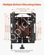 Universali Reguliuojama Traktoriaus Sėdynės Amortizacija | 50–130 kg | 460 x 325 x 90 mm | Plieninis Rėmas - Image 3