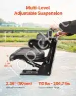 Universali Traktoriaus Sėdynė | Juoda PVC Oda, Putplastis, Plienas | 610 x 510 x 510 mm | Reguliuojama Atrama - Image 3