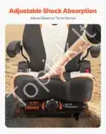 Universali Traktoriaus/krautuvo Sėdynė su Amortizacija ir Porankiais | 600 x 510 x 640 mm | PVC, Plienas | Reguliuojama Nugaros Atrama - Image 4