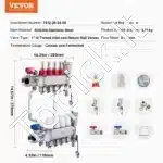 Universalus 4 Kontūrų Kolektorius Grindiniam Šildymui |  Nerūdijantis Plienas | Tikslus Debitomatis 5 L/min - Image 6