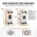 Universalus 50 Plokštelių Šilumokaitis 1 1/4" MNPT (301x126x157 mm) | 316L Nerūdijantis Plienas/Varis | 500-660 K BTU/val. Galia - Image 5