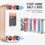 Universalus 50 Plokštelių Šilumokaitis 1 1/4" MNPT (301x126x157 mm) | 316L Nerūdijantis Plienas/Varis | 500-660 K BTU/val. Galia - Image 3