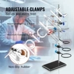 Universalus Laboratorinis Stovas – 1 Vnt., 60 cm Plieninis Stiebas, Ketaus Pagrindas, Su Gnybtais - Image 3