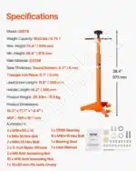 Universalus atraminis stovas su ratukais, 750 kg / 97.5-191.5 cm - Image 7