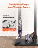 Universalus dulkių siurblio stovas su ratukais, 30 x 30 x 126 cm, juodos spalvos, plieninis - Image 2