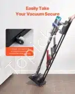 Universalus dulkių siurblio stovas su ratukais, 30 x 30 x 126 cm, juodos spalvos, plieninis - Image 5