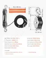 Universalus rankinis virvės skriemulys, 30 m / 500 kg - Image 7