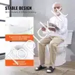 Universalus tualeto sėdynės paaukštinimas su dangčiu (15 cm aukštis) - Image 4