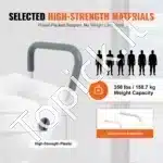 Universalus tualeto sėdynės paaukštinimas su reguliuojamais porankiais (12.7 cm aukščio) - Image 5