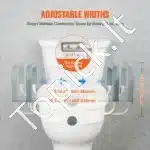 Universalus tualeto sėdynės paaukštinimas su reguliuojamais porankiais (12.7 cm aukščio) - Image 3