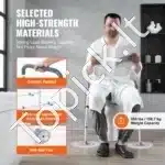 Universalus tualeto sėdynės pakėlimas su paminkštinta sėdyne ir rankenomis,158 kg - Image 2