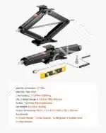 Universalus žirklinis domkratas, 2 vnt.  2268 kg  10.3-59.5 cm - Image 7