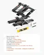 Universalus žirklinis domkratas, 4 vnt. / 2268 kg / 10.3-59.5 cm - Image 6