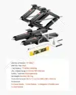 Universalus žirklinis domkratas, 4 vnt. / 4082 kg / 10.3-59.5 cm - Image 6
