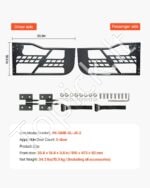 Vamzdinės durelės, 2 vnt., Jeep Wrangler JK, 2007–2018, juodos - Image 7