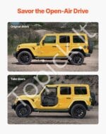 Vamzdinės durelės, 2 vnt., Jeep Wrangler JK, 2007–2018, juodos - Image 6