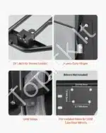 Vamzdinės durelės, 4 vnt., Jeep Wrangler JK, 2007–2018, juodos - Image 3