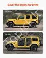 Vamzdinės durelės, 4 vnt., Jeep Wrangler JK, 2007–2018, juodos - Image 6