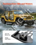 Vamzdinės durelės, 4 vnt., Jeep Wrangler JK, 2007–2018, juodos - Image 6