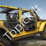 Vamzdinės durelės, 4 vnt., Jeep Wrangler JK, 2007–2018, juodos - Image 7