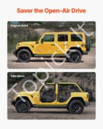 Vamzdinės durelės, 4 vnt., Jeep WranglerGladiator, 2018–2024, juodos - Image 6