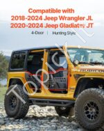 Vamzdinės durelės, 4 vnt., Jeep WranglerGladiator, 2018–2024, juodos - Image 2