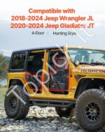 Vamzdinės durelės, 4 vnt., Jeep Wrangler/Gladiator, 2018–2024, juodos - Image 2