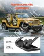 Vamzdinės durelės, 4 vnt., Jeep Wrangler/Gladiator, 2018–2024, juodos - Image 6