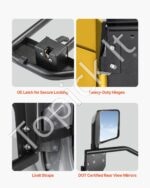 Vamzdinės durelės, 4 vnt., Jeep Wrangler/Gladiator, 2018–2024, juodos - Image 4