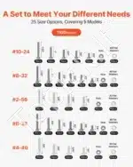 Varžtai su imperiniu sriegiu – 1110 vnt. A2-50 klasės nerūdijančio plieno rinkinys (200x140x39mm) - Image 2