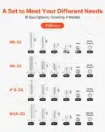 Varžtai su imperiniu sriegiu – 720 vnt. A2-50 klasės nerūdijančio plieno rinkinys (200x140x39mm) - Image 2